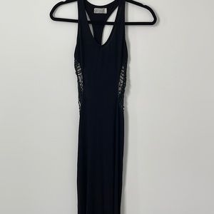 Sexy open back maxi dress